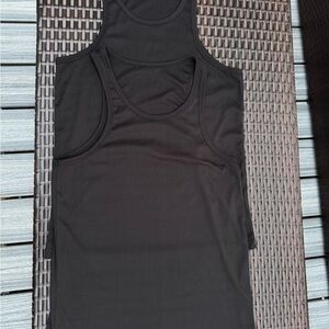 Bundle 2 Chic Black Ribbed Knit Tank Top